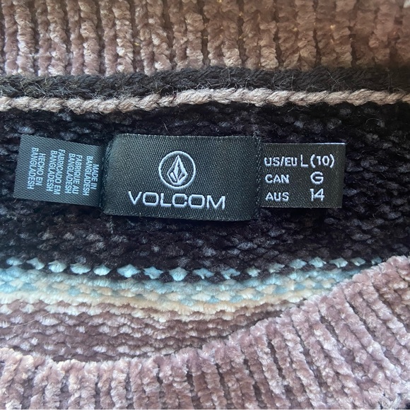 Volcom Long Sleeve Stripe Pullover Sweater Women's Large - Picture 4 of 5